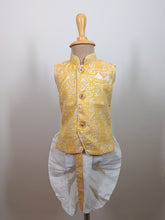 Golden Yellow Bloom Festive Dhoti Set